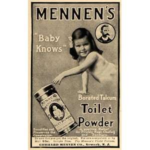  1905 Ad Mennens Baby Toilet Powder Talcum Complexion 