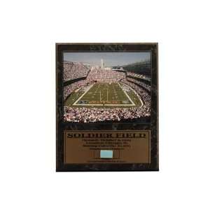 Soldier Field 12x15 Game Used Commemorative Plaque