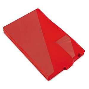 Red End Tab Out Guides with Diagonal Cut Pockets, Vinyl, Legal, 50 per 