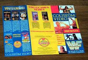 Vintage WWF Coliseum Video Catalog 1987 VERY RARE WWE  
