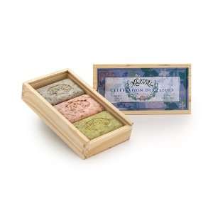   Box, 3   soaps Lavender Flower, Rose Flower, Verbena Flower Beauty