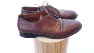 ALDEN NEW ENGLAND brown dress cap toe BLUCHER oxford shoes size 10.5 
