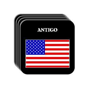  US Flag   Antigo, Wisconsin (WI) Set of 4 Mini Mousepad 