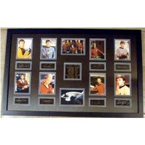  Star Trek Original Series Cast Laser Signatures Framed and 