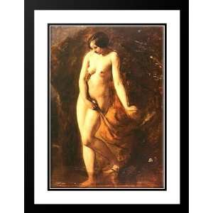  Etty, William 19x24 Framed and Double Matted The Bather 