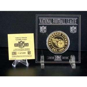 Tennessee Titans 24KT Gold   2008 Official NFL Game Coin in Archival 