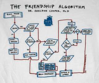 The Big Bang Theory Friendship Algorithm Juniors Babydoll Soft T Shirt 