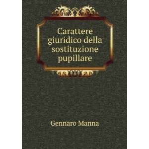   Carattere giuridico della sostituzione pupillare Gennaro Manna Books