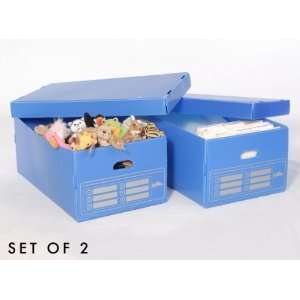  Large Plastic Storage Box (Blue) (11H x 15.25W x 26.25D 