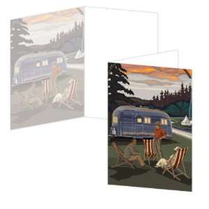 ECOeverywhere Old Time Campout Boxed Card Set, 12 Cards and Envelopes 