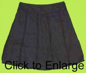 INC sz 8 Womens Black Linen Skirt Aline KH4  