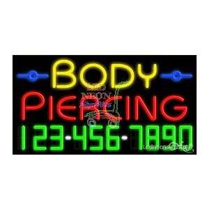  Body Piercing Neon Sign 20 inch tall x 37 inch wide x 3.5 