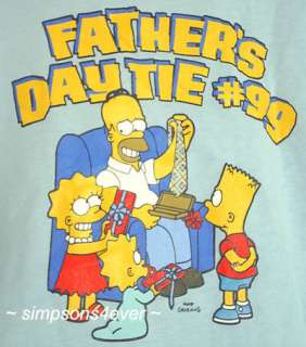Simpsons FATHERS DAY TIE #99 T Shirt Mens Size S/M New  