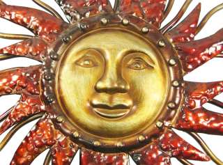 Sun Moon Stars Metal Wall Hanging 37` Bronze Finish  