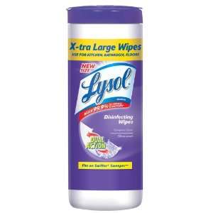  Lysol Dual Action Disinfecting Wipes Citrus, Extra Large 