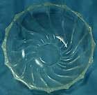 Vintage Clear Glass Swirl Design Candy Dish 5 in Diameter