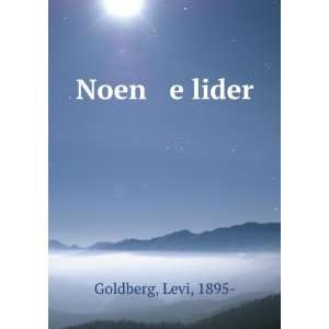  Noen e lider Levi, 1895  Goldberg Books