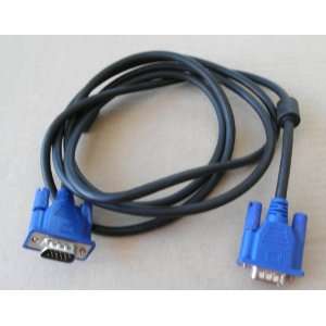  6 foot VGA HD15 Video Cable with Ferrite   Blue ends 