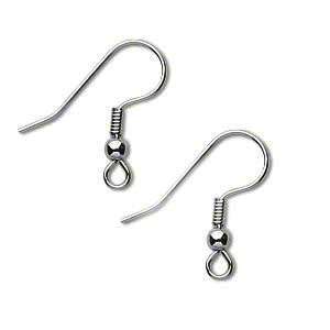 100 Hypo Allergenic Stainless Steel EarWires~ Bead~Coil  