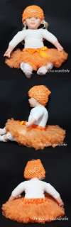 Xmas Hot Orange Cute Baby Pettiskirt Tutu NB   12M N33  