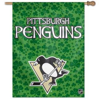 PITTSBURGH PENGUINS NHL Green St. Pats Vert Banner Flag  