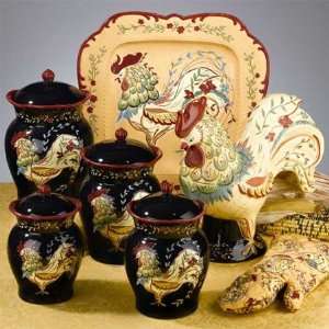  Provence Rooster 3 D Cookie Jar, By April Cornell Dinnerware 