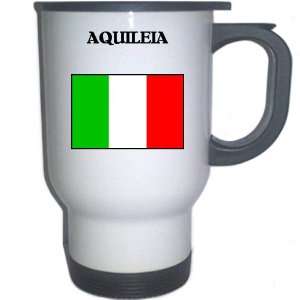  Italy (Italia)   AQUILEIA White Stainless Steel Mug 