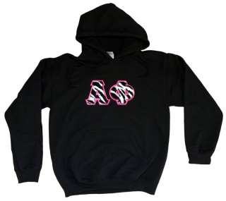 Alpha Phi Letters with Zebra Letters w/Hot Pink Background