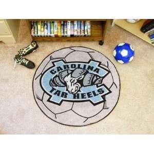 North Carolina UNC Tar Heels Logo Soccer Ball Shaped Area Rug Welcome 