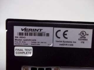 Verint netDVR II ES 16 Channel Security DVR 250GB Digital Surveillance 