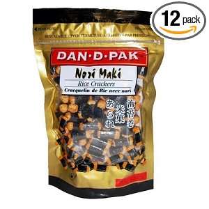 Dan D Pak Rice Crackers, Nori Maki, 3 Ounce Bags (Pack of 12)  