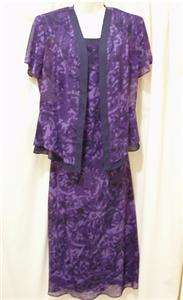 WOMENS STUDIO 1 DRESS W JACKET OUTFIT PURPLE DRESSY CAREER SIZE 12 (OR 