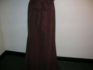 VERA WANG long brown evening gown dress 4 6 BEAUTIFUL  