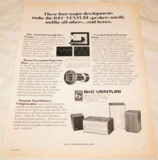 Vintage BIC Venturi Formula 1 2 4 6 Speakers PRINT AD  