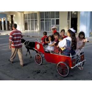 Goat Cart with Children on a Sunday in the Plaza De La Revolucion 