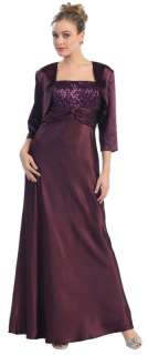 MOTHER OF THE BRIDE GROOM PLUS SIZE JACKET MODEST GOWN  