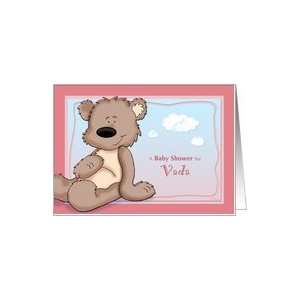  Vada   Teddy Bear Baby Shower Invitation Card Health 