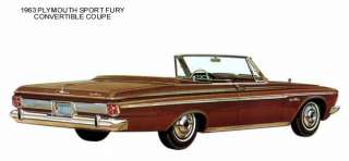 1963 PLYMOUTH SPORT FURY ~ CONVERTIBLE COUPE (GOLD)  