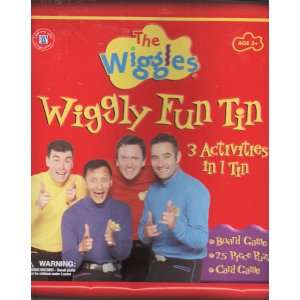  The Wiggles, Wiggly Fun Tin, 3 Activities in 1 Tin Toys & Games