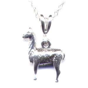  18 Llama Chain Necklace Sterling Silver Jewelry Gift 