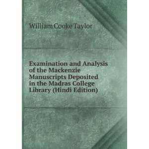   Madras College Library (Hindi Edition) William Cooke Taylor Books
