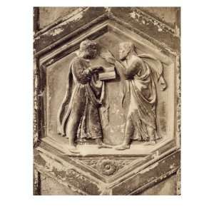 Plato and Aristotle in Logic on the Doors of the Campanile, Florence 