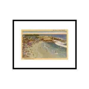  The Cove, La Jolla, California Pre Matted Poster Print 