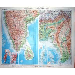   Colour Map 1959 India Andaman Nicobar Colombo Bombay