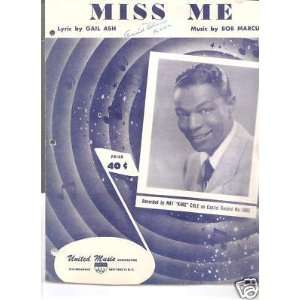  Sheet Music Miss Me Nat King Cole 75 