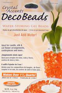Vase Filler   Water Storing Gel Beads   Orange  