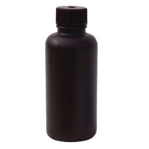 Vestil BTL UVN 4 Narrow Mouth Amber UV Bottle with Cap, Low Density 