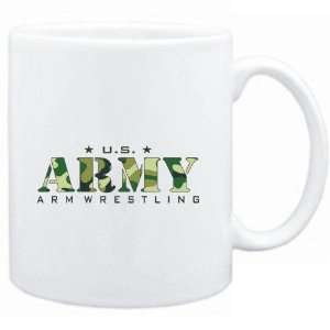  Mug White  US ARMY Arm Wrestling / CAMOUFLAGE  Sports 