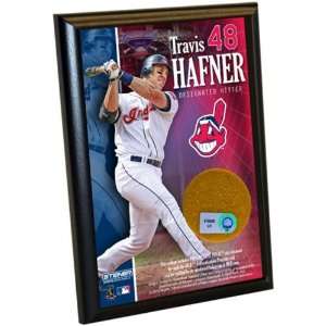  Travis Hafner Plaque with Used Game Dirt   4x6 Patio 