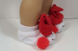 is for a pair of * SNOWMAN * fuzzy slippers that fit the American Girl 